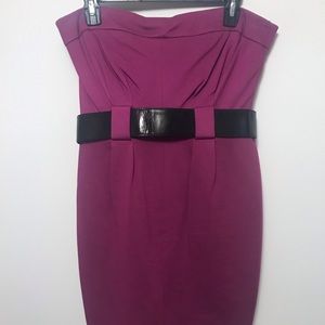 Trina Turk purple strapless dress